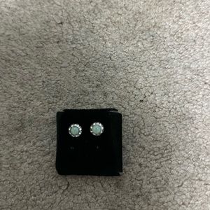 Opal stud earings